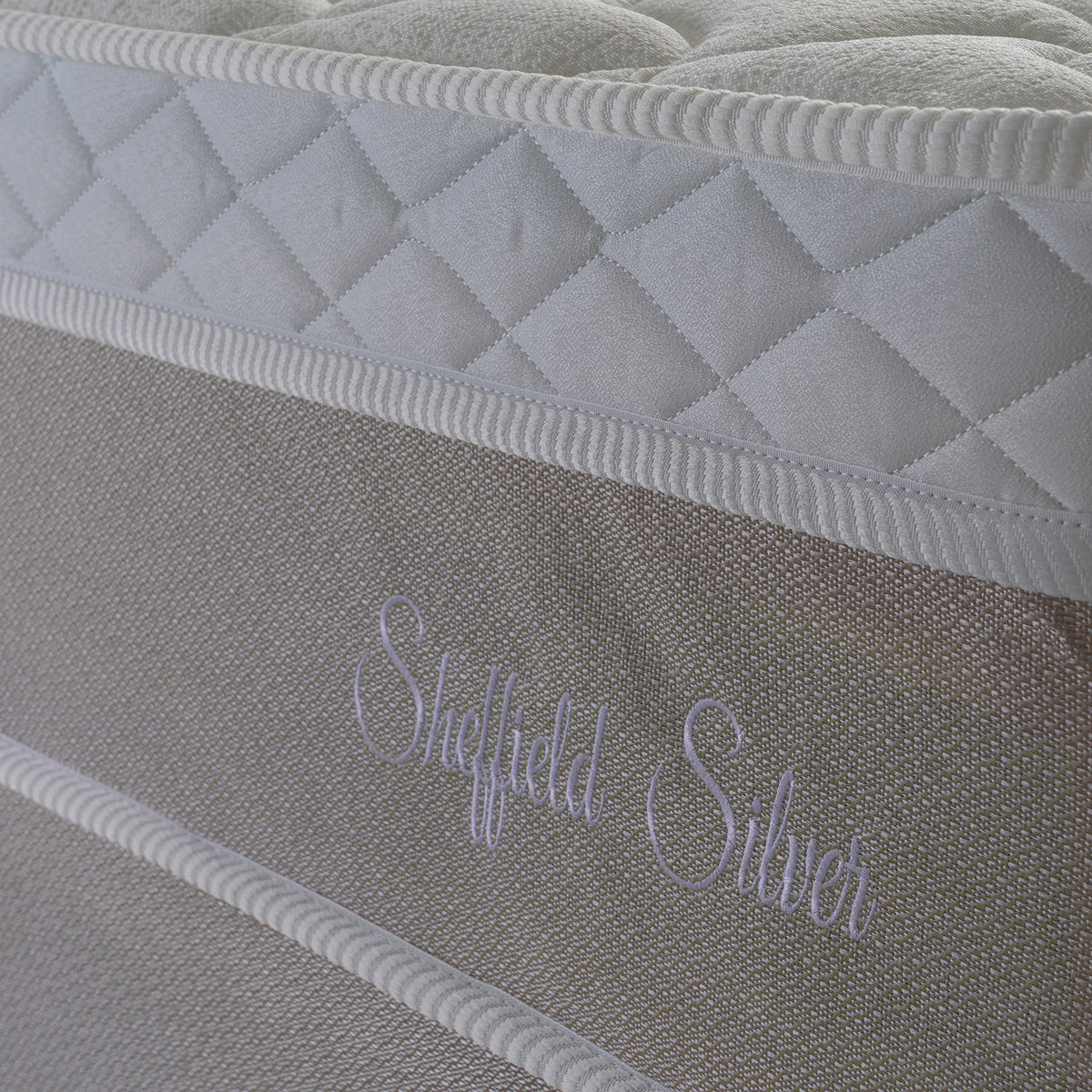 Cama Box Solteiro Sheffield 88x188 Bege c/ Molas Ensacadas