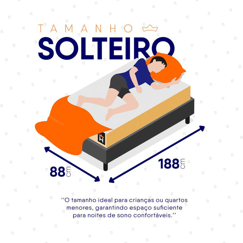 Cama Box Baú Alford 88x188 Bege e Cinza c/ Molas Ensacadas Espuma D26 Suporta 110 kg
