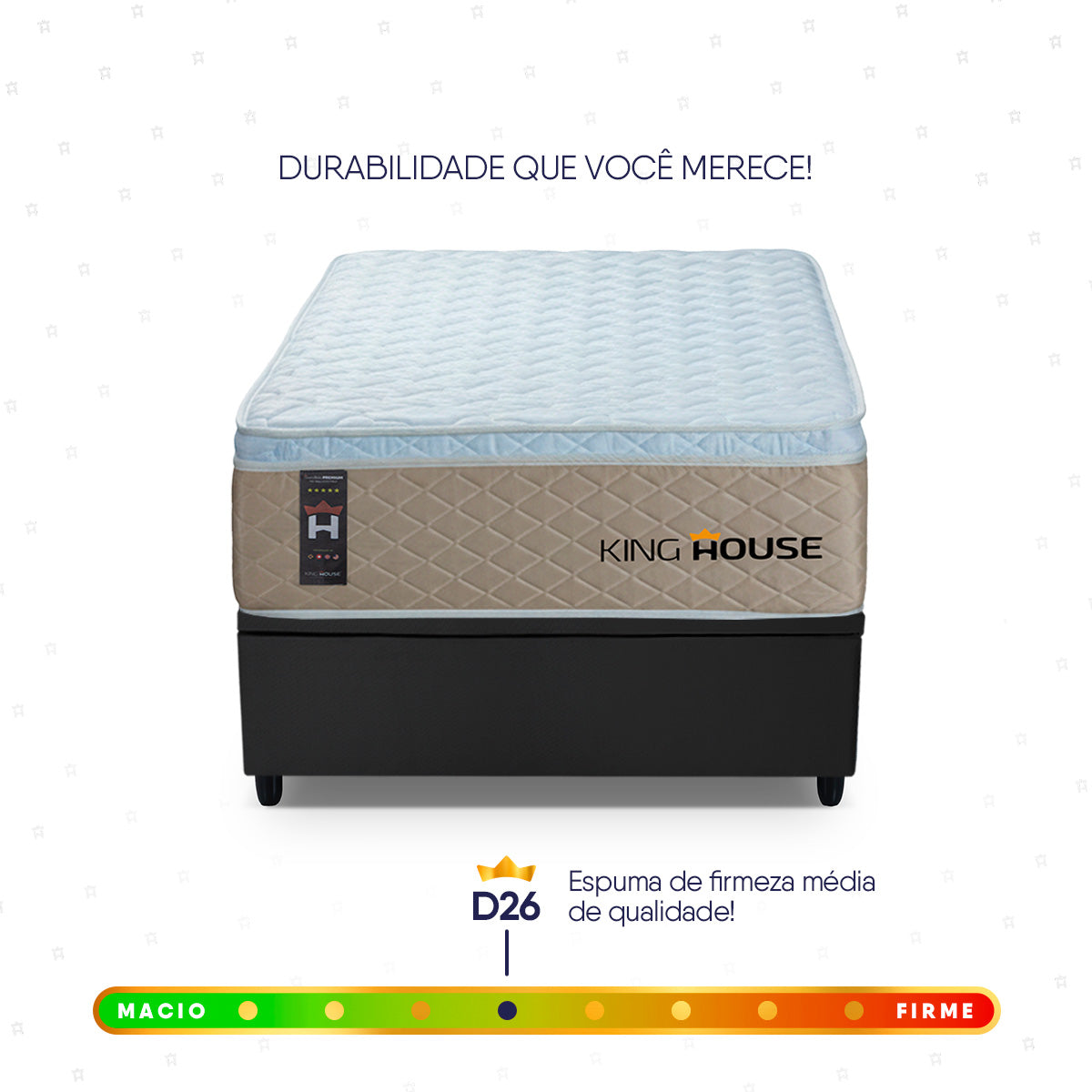 Cama Box Baú Alford 88x188 Bege e Preto c/ Molas Ensacadas Espuma D26 Suporta 110 kg