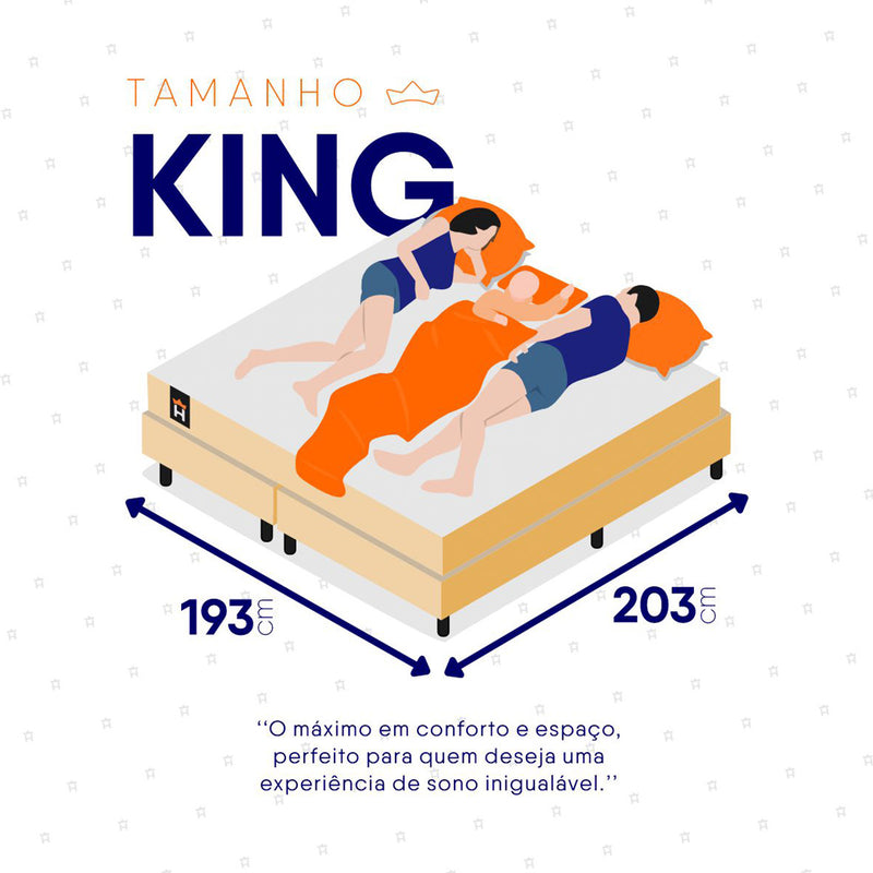 Cama Box Size Alford Molas Ensacadas King Branco Espuma D26 Suporta 110 Kg Por Pessoa