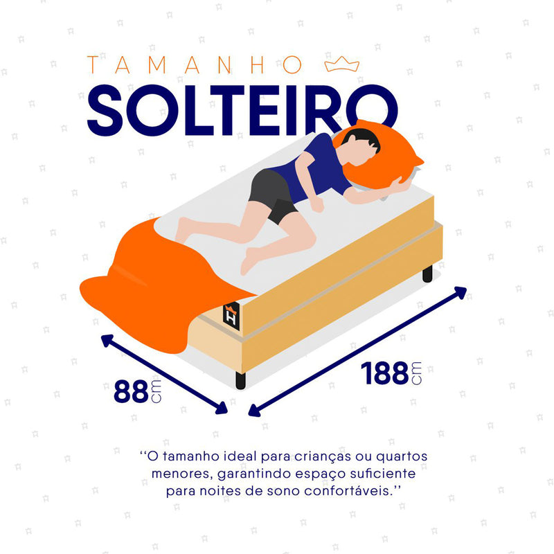 Cama Box Solteiro 88x188 Alford Molas Ensacadas Branco Espuma D26 Suporta 110 Kg Por Pessoa
