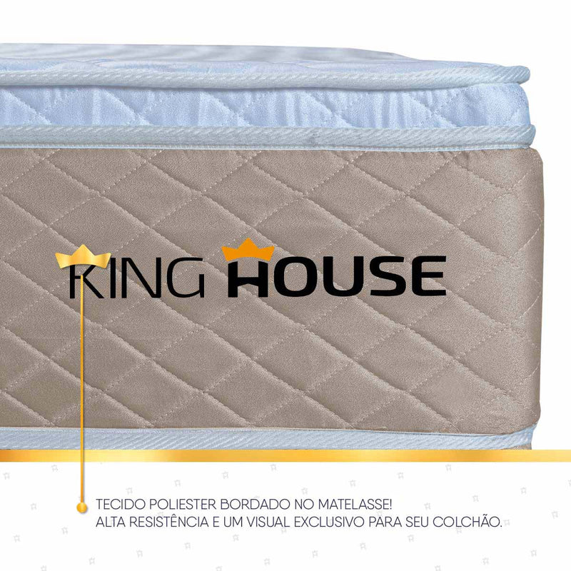 Cama Box Solteiro 88x188 Alford Molas Ensacadas Branco Espuma D26 Suporta 110 Kg Por Pessoa