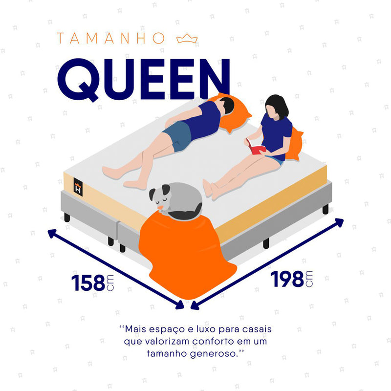 Cama Box Alford Molas Ensacadas Queen 158x198 Bege e Branco Espuma D26 Suporta 110 kg