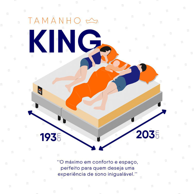 Cama Box Alford Molas Ensacadas  193x203 Bege e Branco Espuma D26 Suporta 110 kg