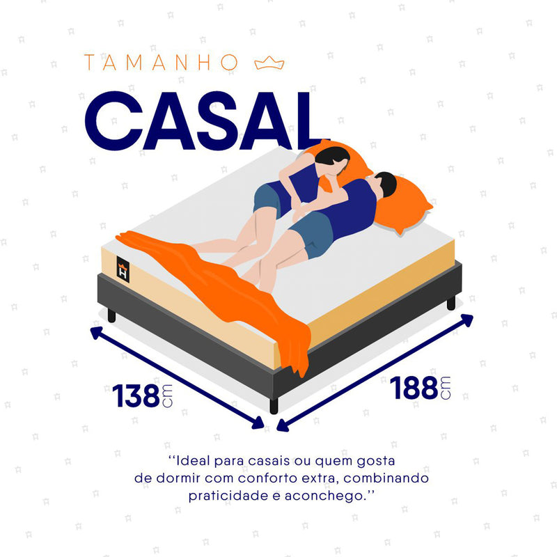 Cama Box Molas Ensacadas Alford Casal 138x188 Espuma D26 Suporta 120 Kg Por Pessoa