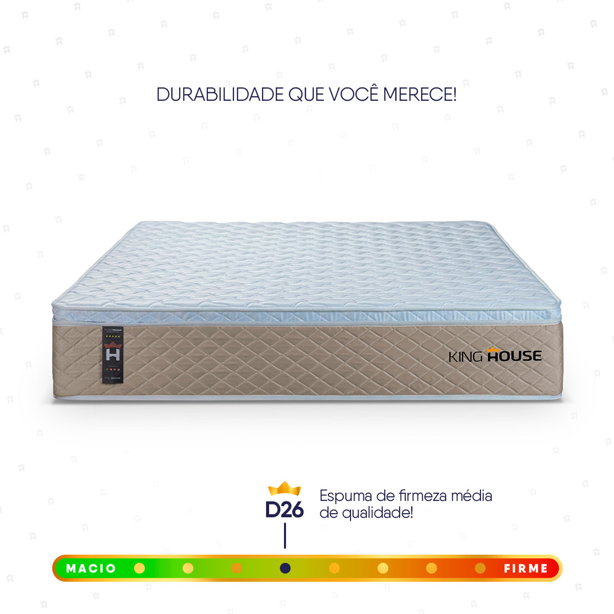 Colchão c/ Molas Ensacadas Alford Bege Casal 138x188x28 Espuma D26