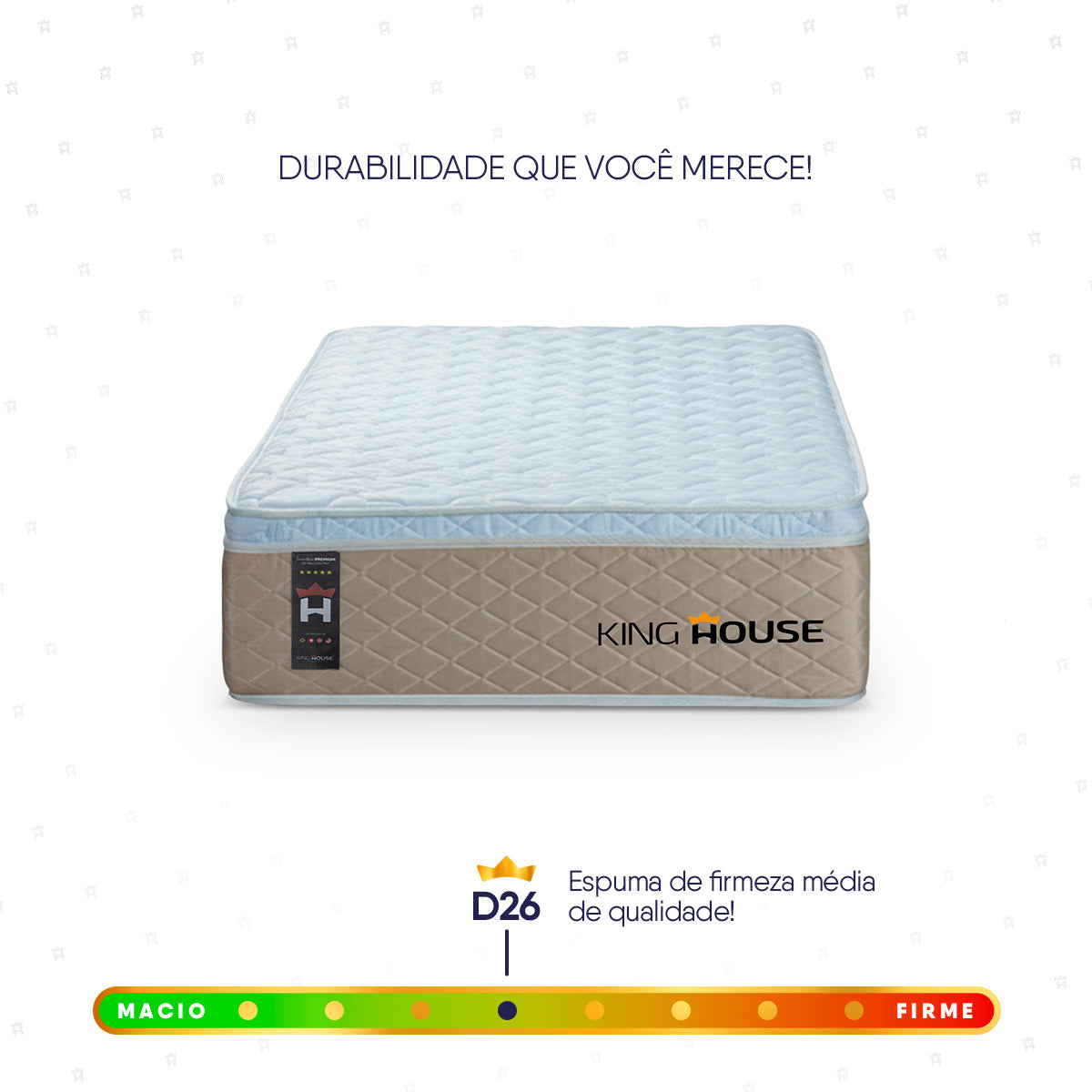 Colchão c/ Molas Ensacadas Alford Bege Solteiro 96x203x28 Espuma D26