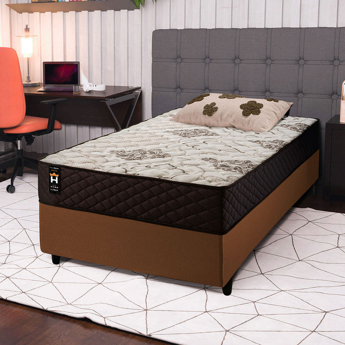 Cama Box Molas Ensacadas Allura Solteiro 88x188 King House