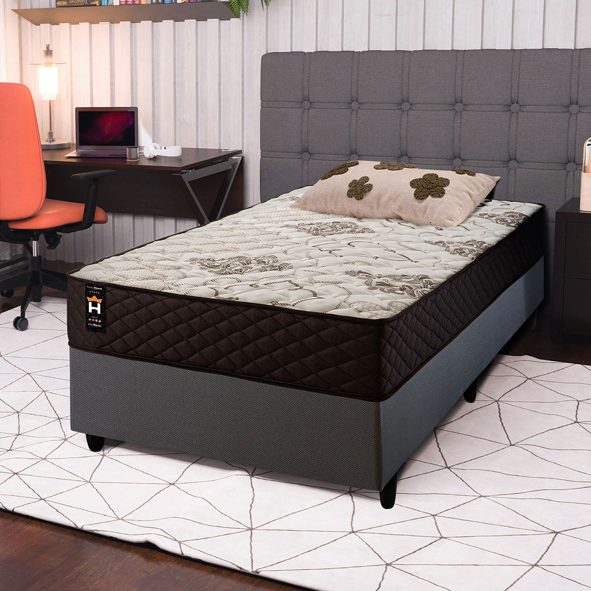 Cama Box Molas Ensacadas Allura Solteirão 96x203 King House