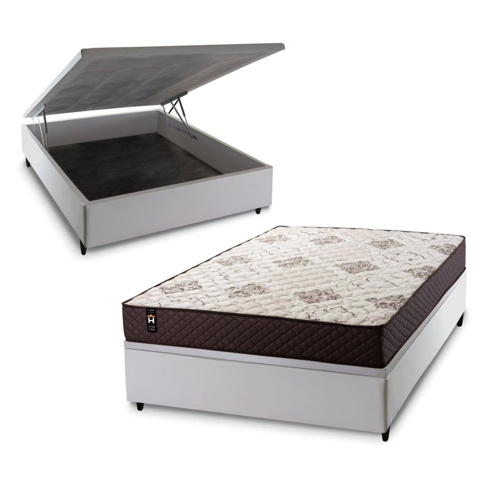 Cama Box Baú Allura 138x188 c/ Molas Ensacadas King House