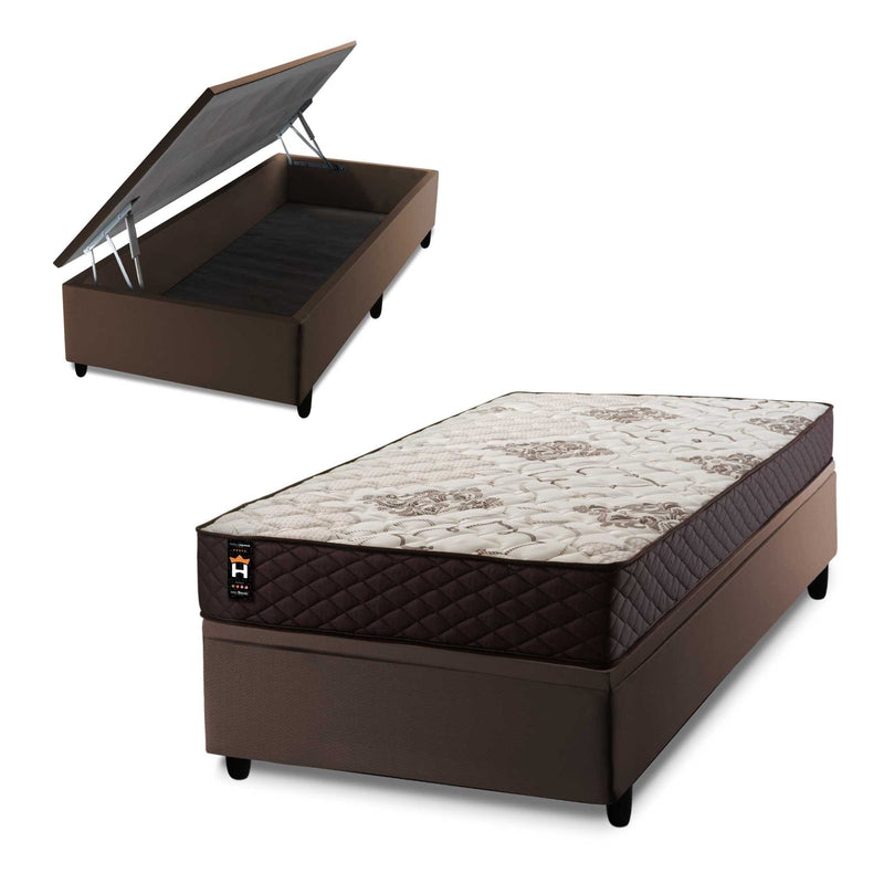 Cama Box Baú Allura 88x188 c/ Molas Ensacadas King House
