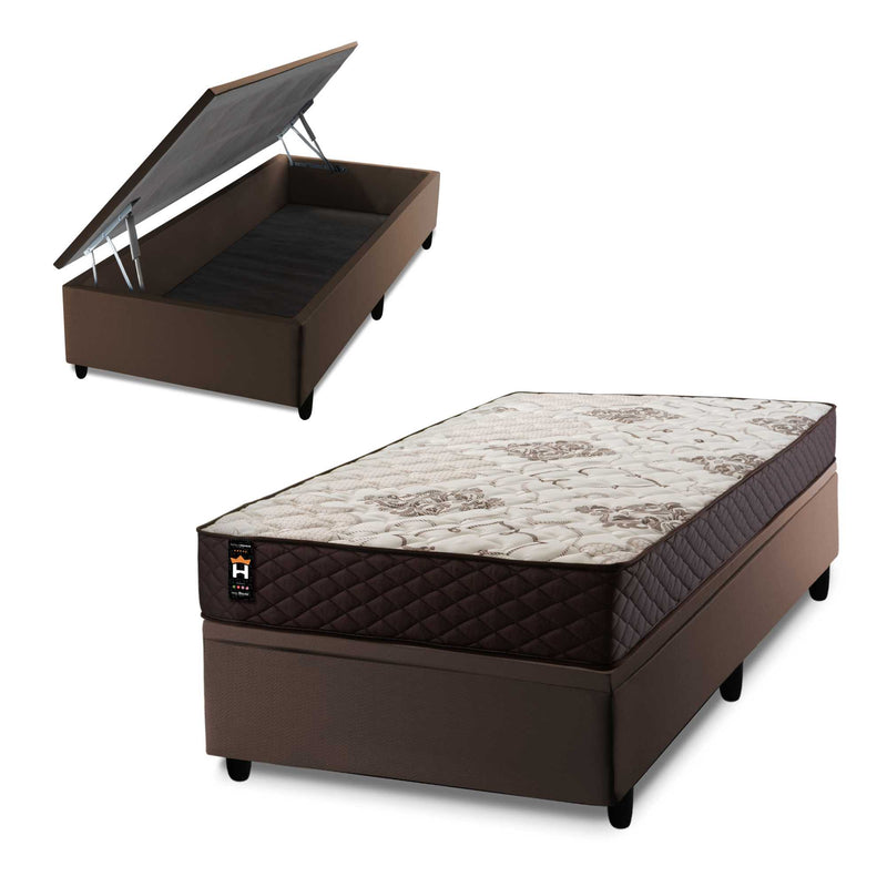 Cama Box Baú Allura 96x203 c/ Molas Ensacadas King House