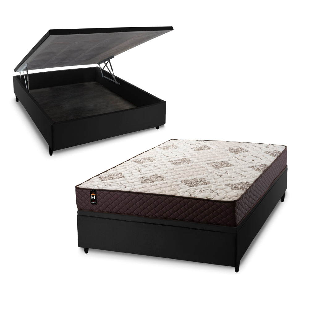 Cama Box Baú Allura 138x188 c/ Molas Ensacadas King House
