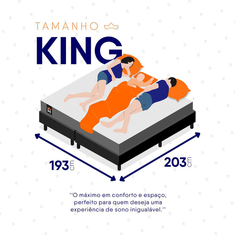 Cama Box Baú Alpine c/ Molas Ensacadas 193x203 Cinza e Preto Espuma D28 Suporta 120 kg