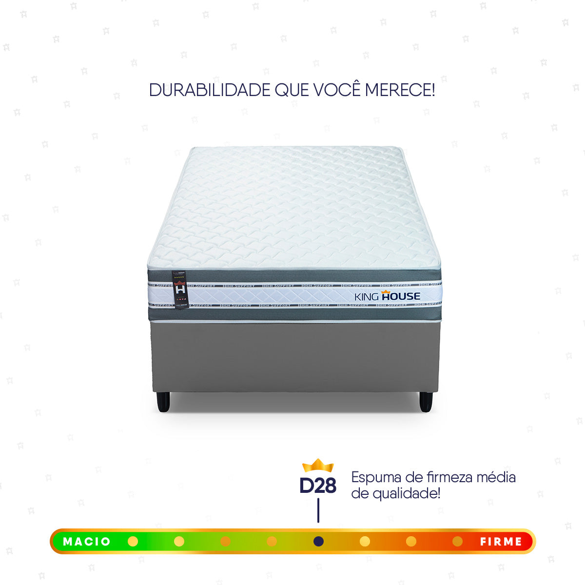 Cama Box Molas Ensacadas Alpine Solteiro 88x188 Cinza Espuma D28 Suporta 120 Kg Por Pessoa