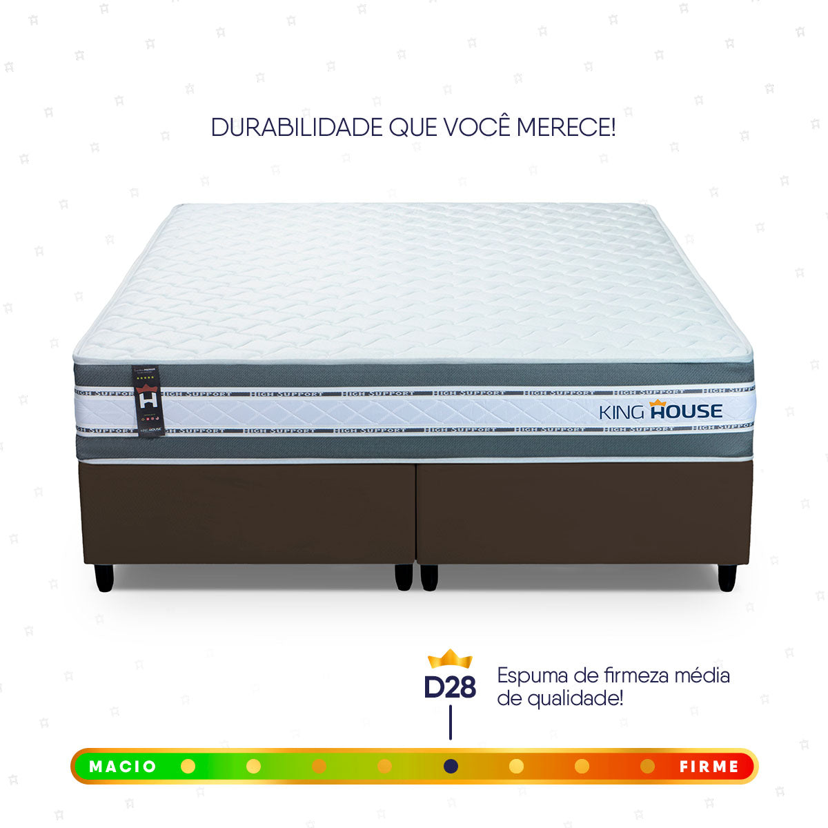 Cama Box Alpine Molas Ensacadas Queen 158x198 Cinza Espuma D28 Suporta 120 kg