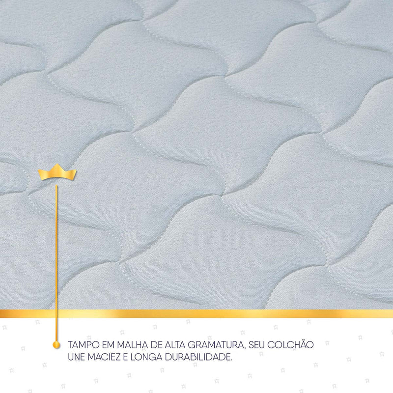 Cama Box Alpine Molas Ensacadas  193x203 Cinza e Marrom Espuma D28 Suporta 120 kg