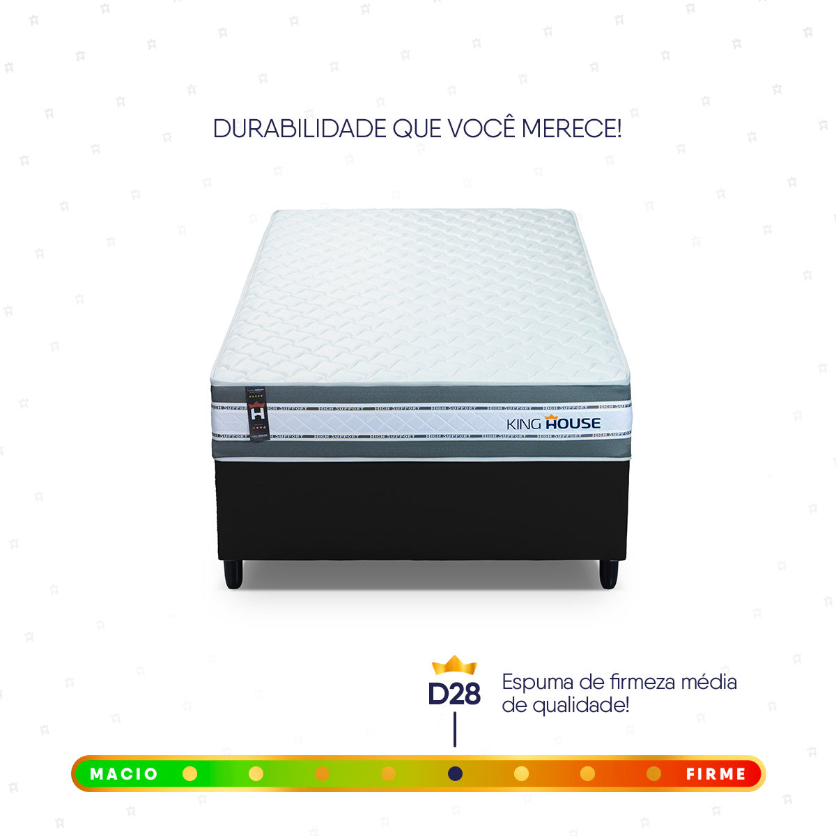 Cama Box Molas Ensacadas Alpine Solteiro 88x188 Preto Espuma D28 Suporta 120 Kg Por Pessoa