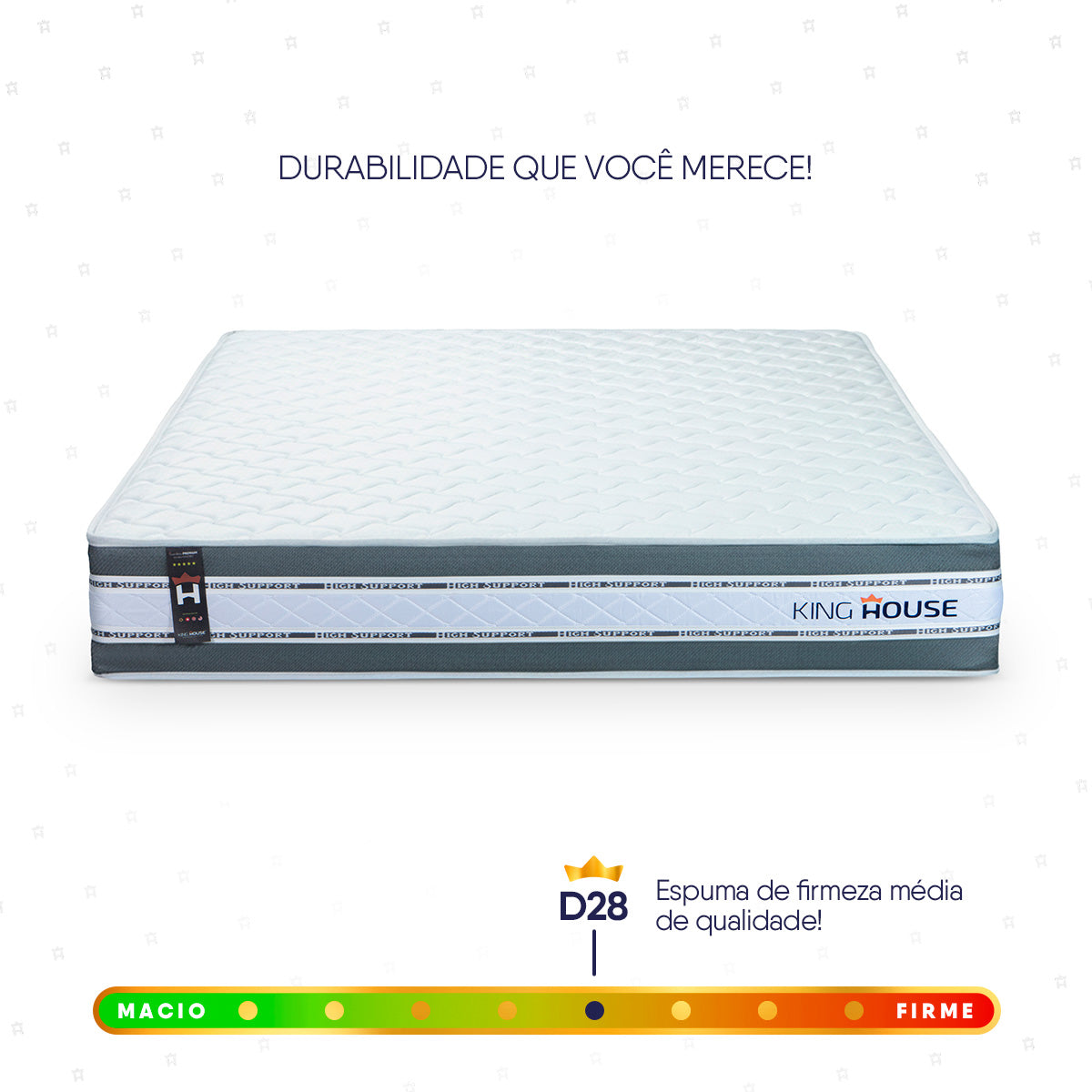 Colchão c/ Molas Ensacadas Alpine Cinza King 193x203x27 Espuma D28
