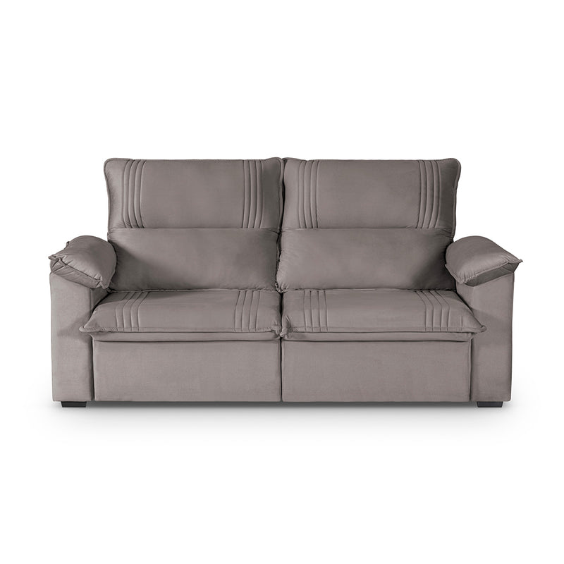 Sofá Retrátil Reclinável America 1,50m Suede Tabaco