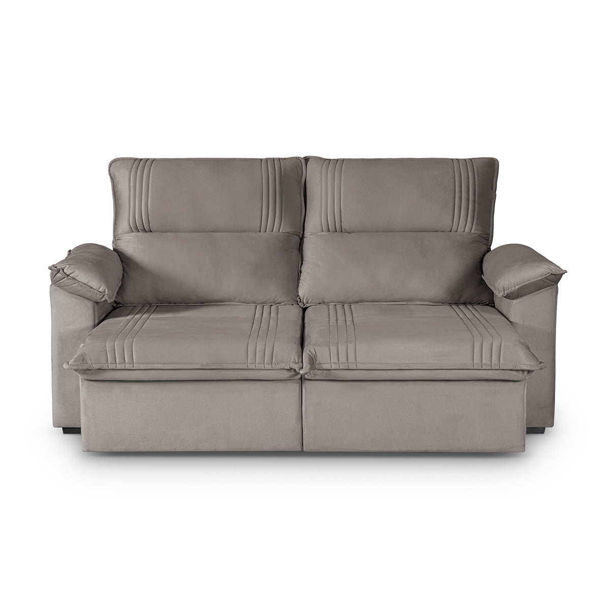 Sofá Retrátil Reclinável America 1,50m Suede Tabaco