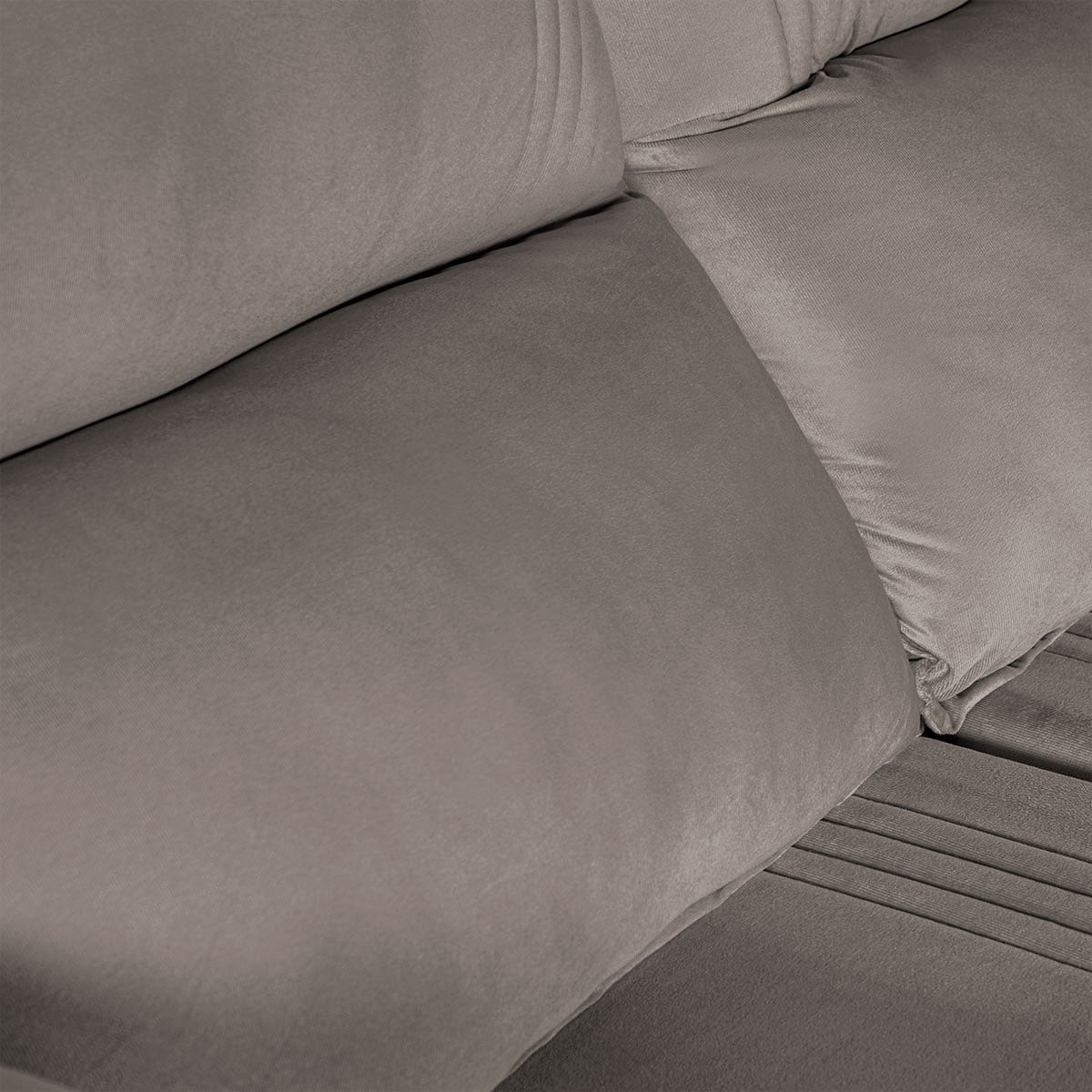Sofá Retrátil Reclinável America 2,30m Suede Tabaco