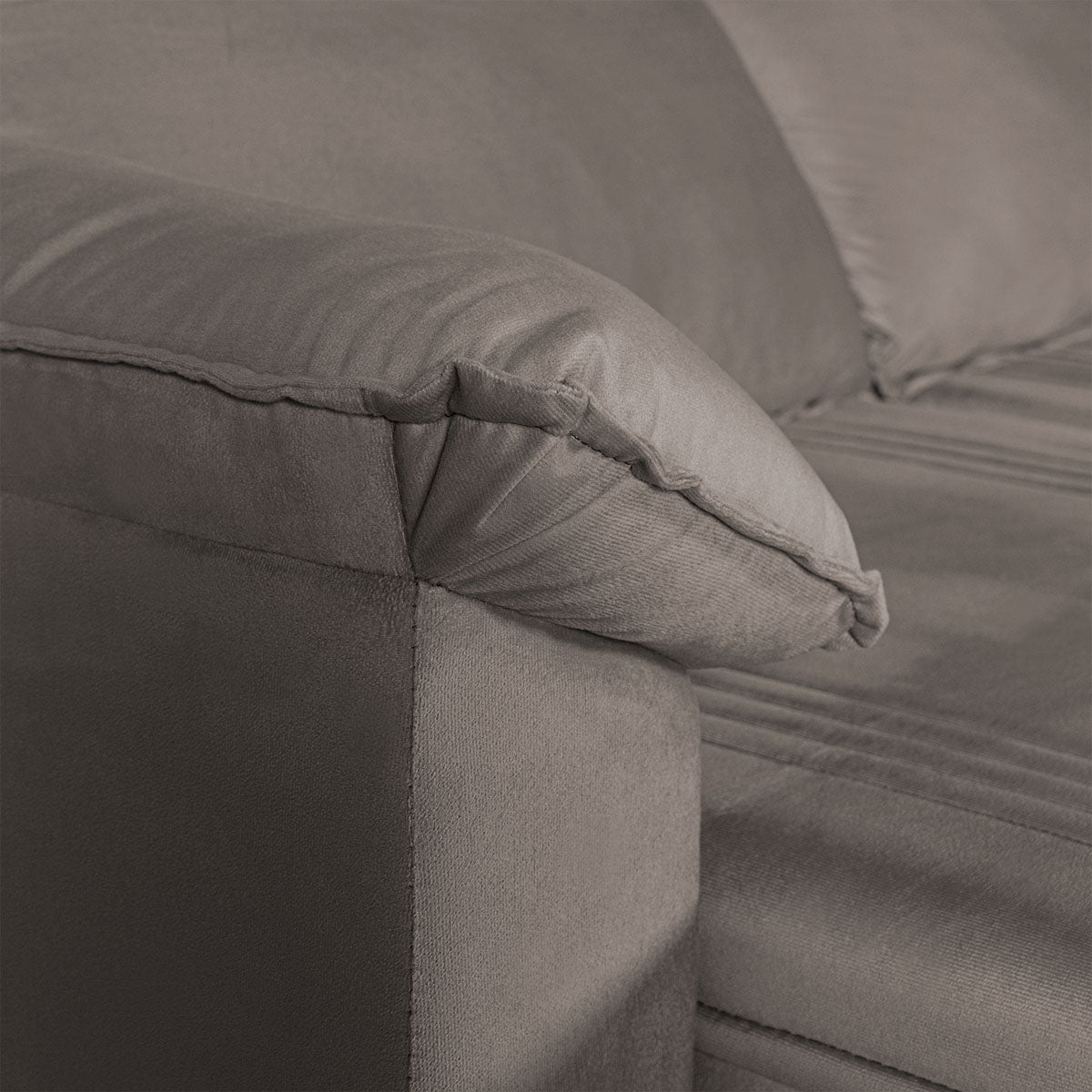 Sofá Retrátil Reclinável America 2,30m Suede Tabaco