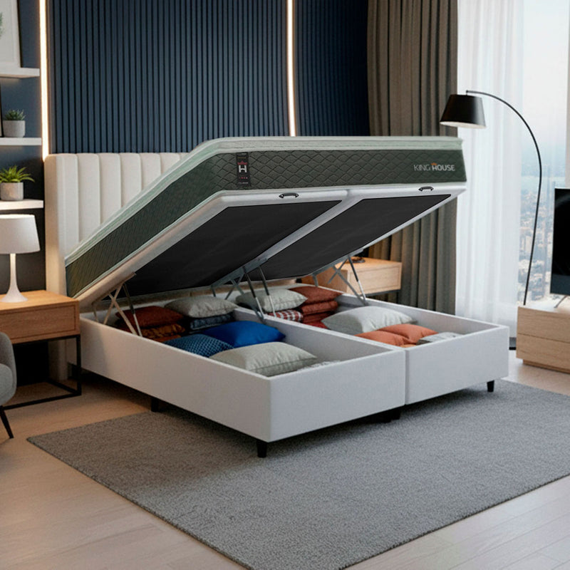 Cama Box Baú Argel Espuma D33 Queen 158x198 King House