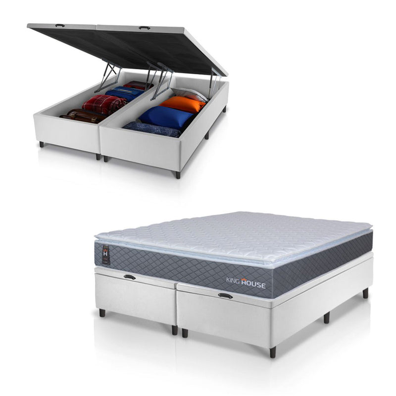 Cama Box Baú Argel Espuma D33 Queen 158x198 King House