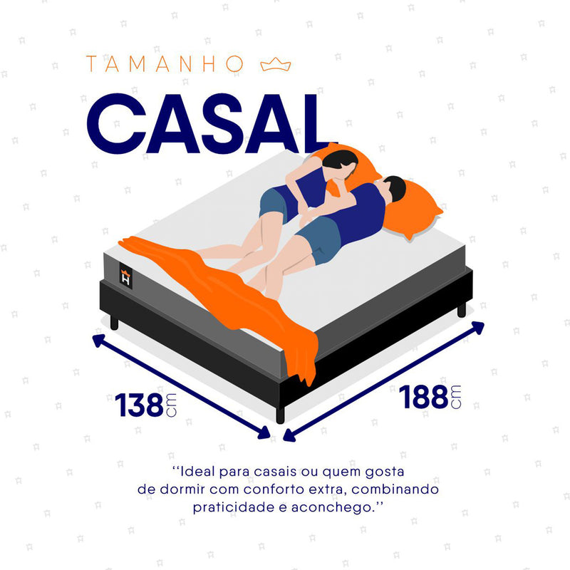 Cama Box Baú Argel Espuma D33 Casal 138x188 Preto King House