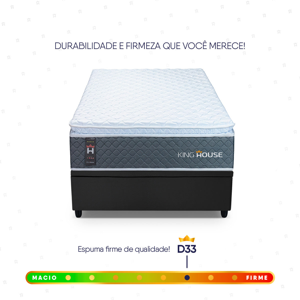 Cama Box Baú Argel Espuma D33 Solteirão 96x203 King House