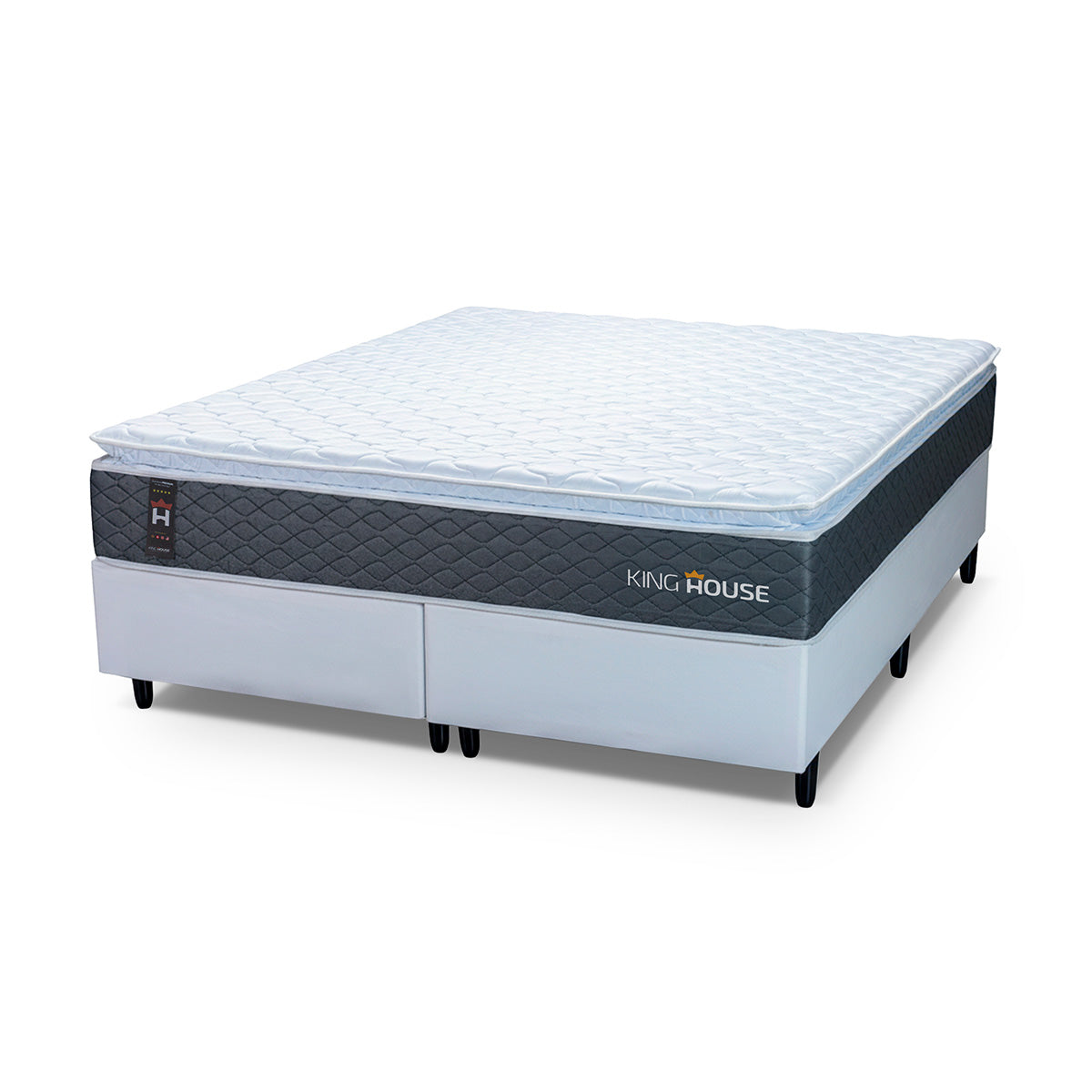 Cama Box Argel Espuma D33 Queen 158x198 Branco King House