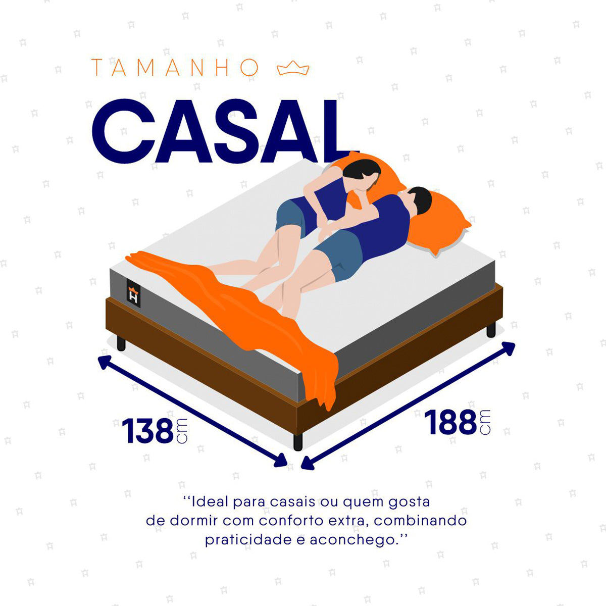 Cama Box Argel Espuma D33 Casal 138x188 Marrom King House