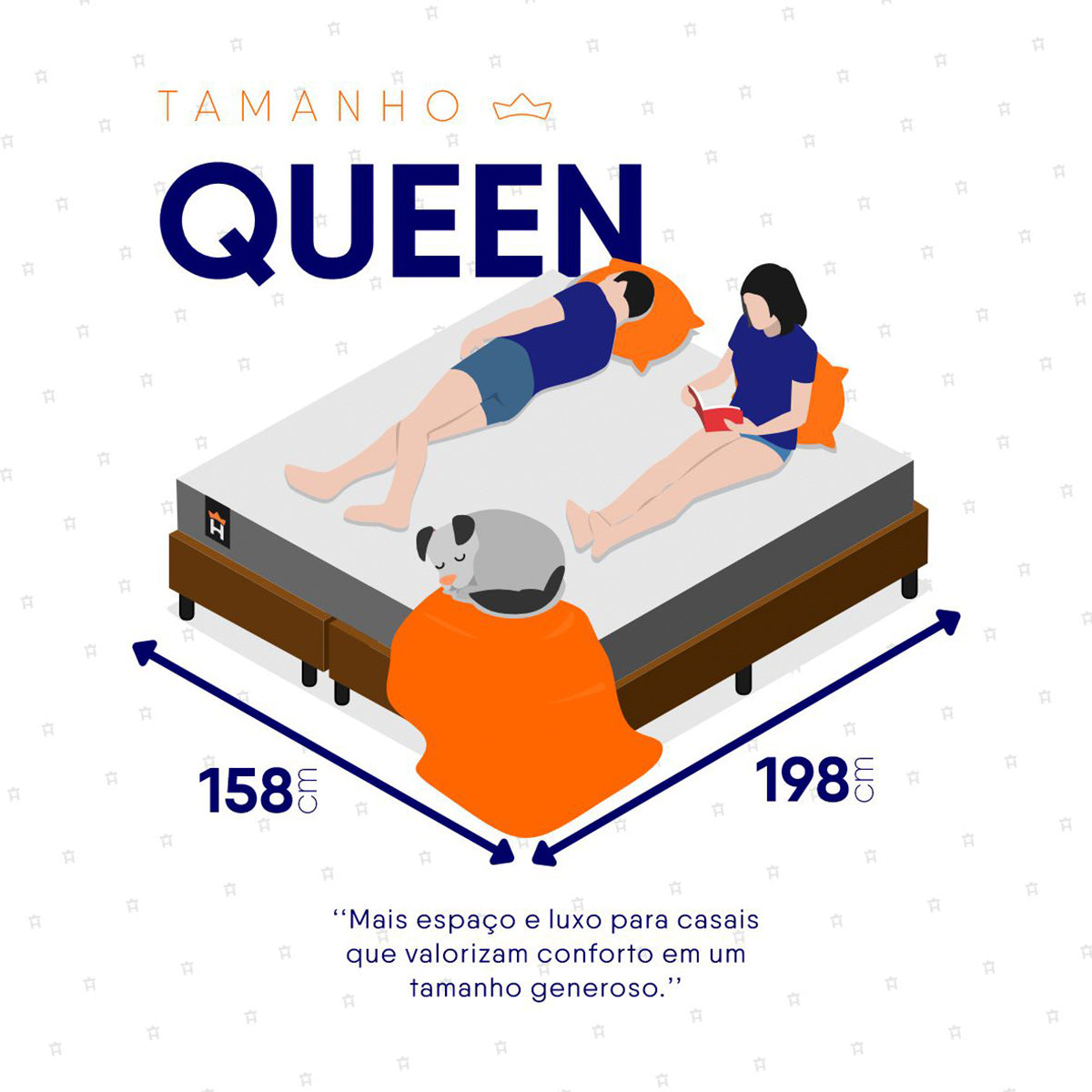 Cama Box Argel Espuma D33 Queen 158x198 Marrom King House