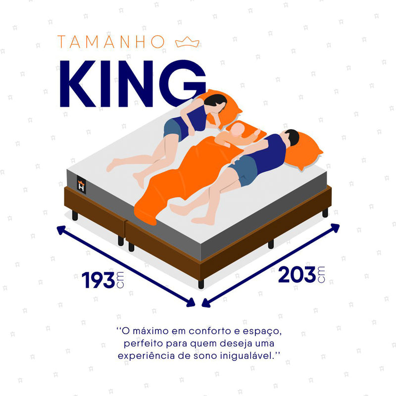 Cama Box Argel Espuma D33 King 193x203 Marrom King House