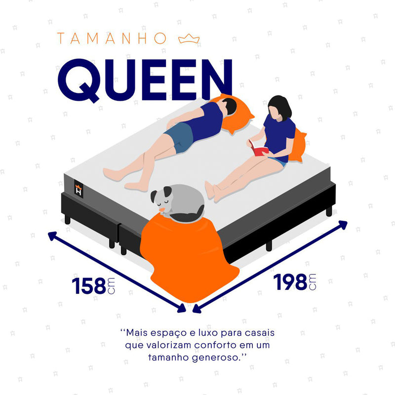 Cama Box Argel Espuma D33 Queen 158x198 Preto King House