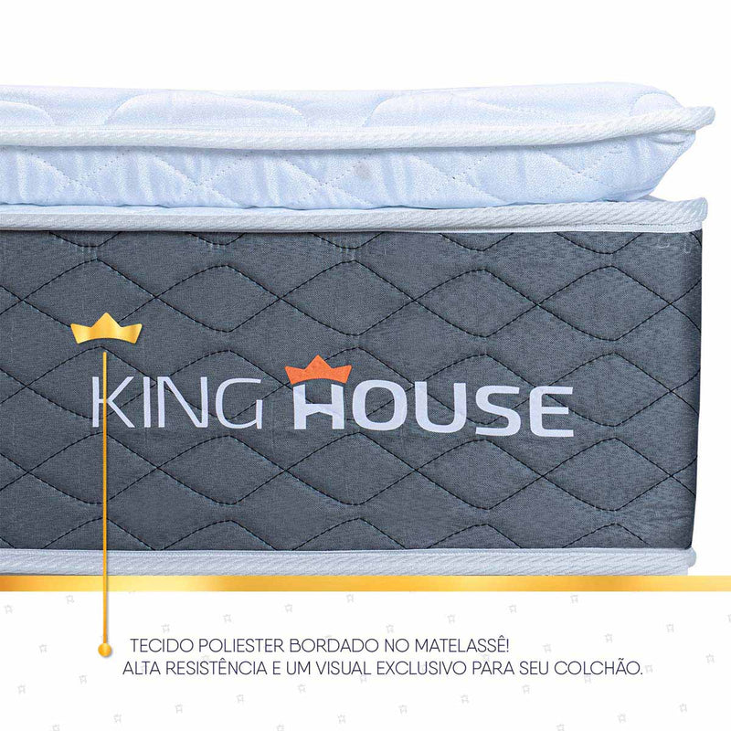 Colchão Argel Cinza Espuma D33 Solteiro 96x203x29