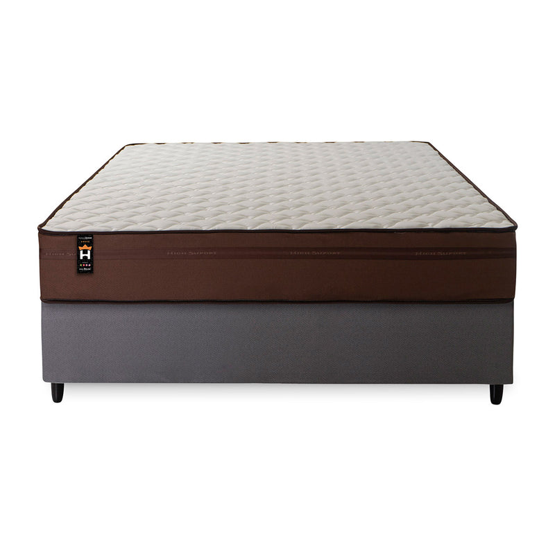 Cama Box Espuma Atlanta Casal 138x188 Marrom King House