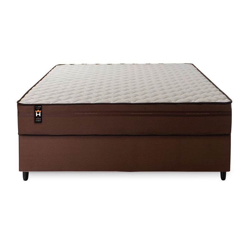 Cama Box Espuma Atlanta Casal 138x188 Marrom King House
