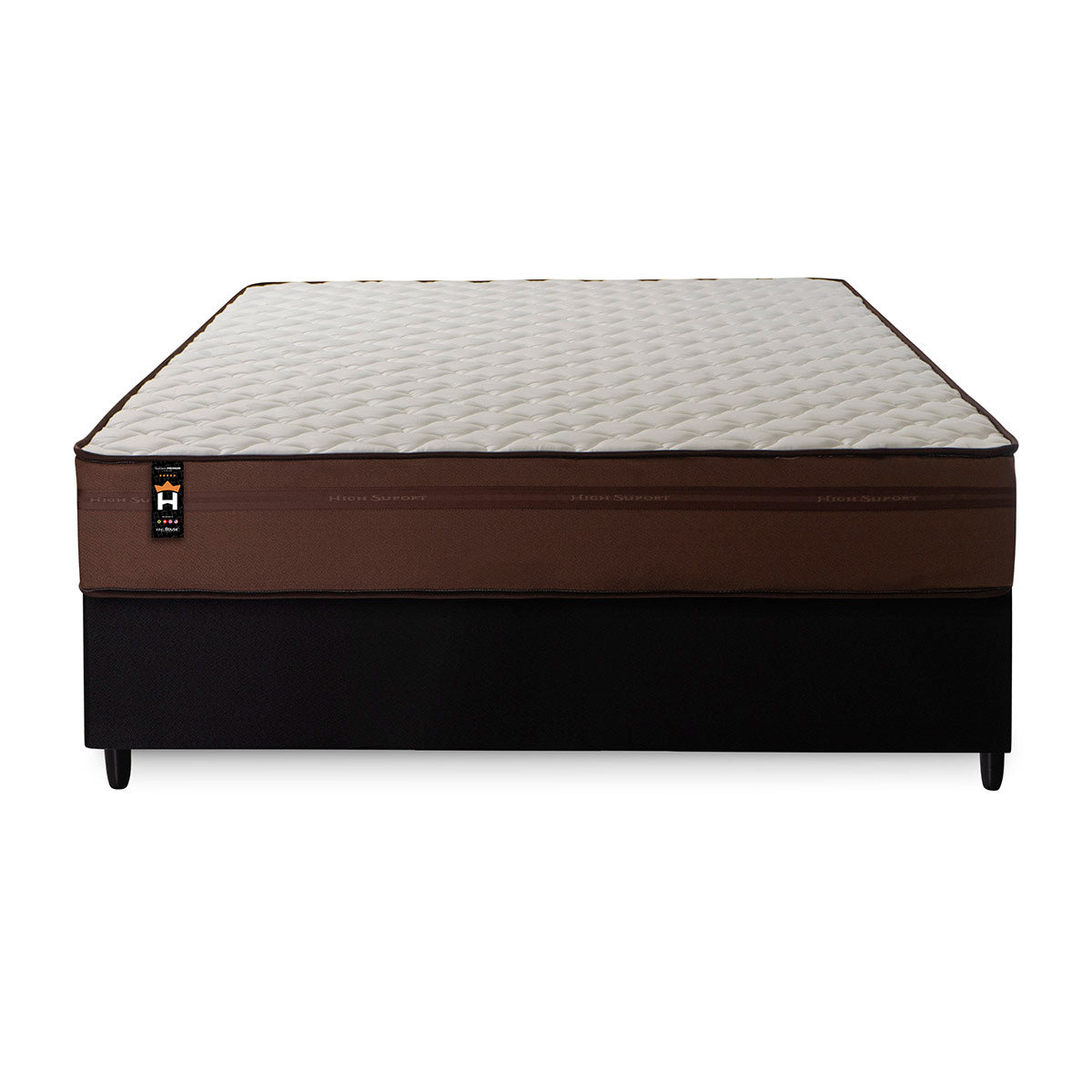Cama Box Espuma Atlanta Casal 138x188 Marrom King House