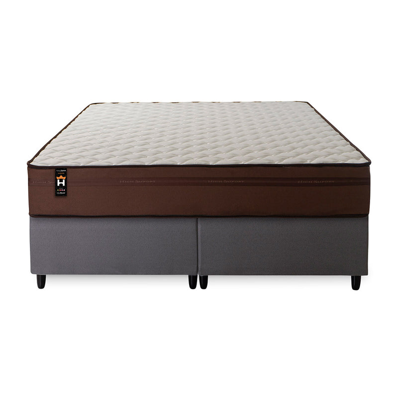 Cama Box Atlanta Espuma Queen 158x198 Cinza King House