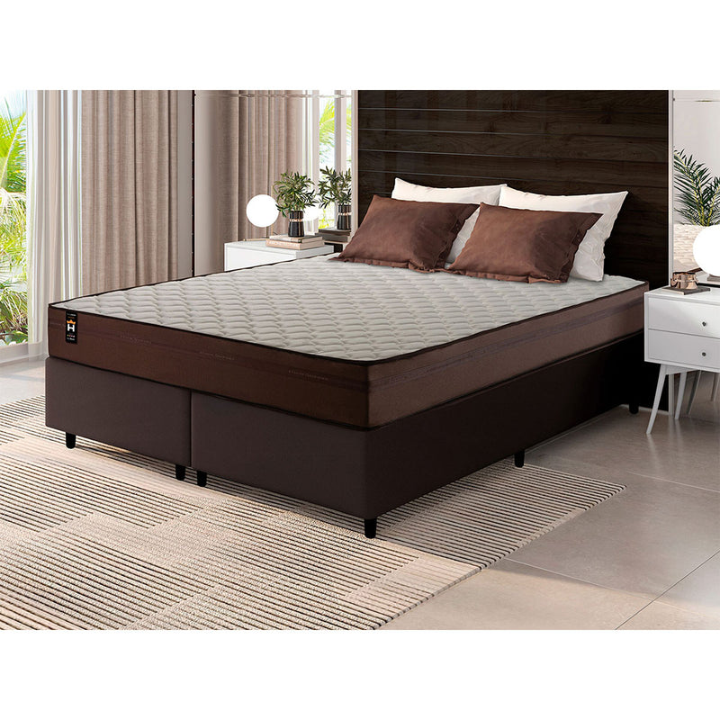 Cama Box Atlanta Espuma King 193x203 Marrom King House