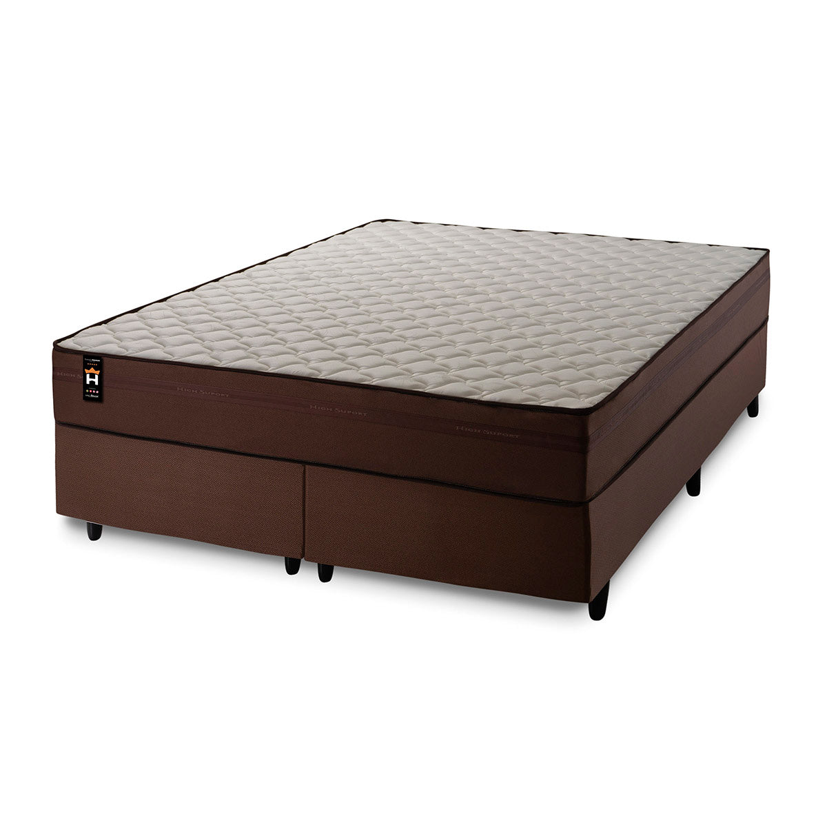 Cama Box Atlanta Espuma King 193x203 Marrom King House