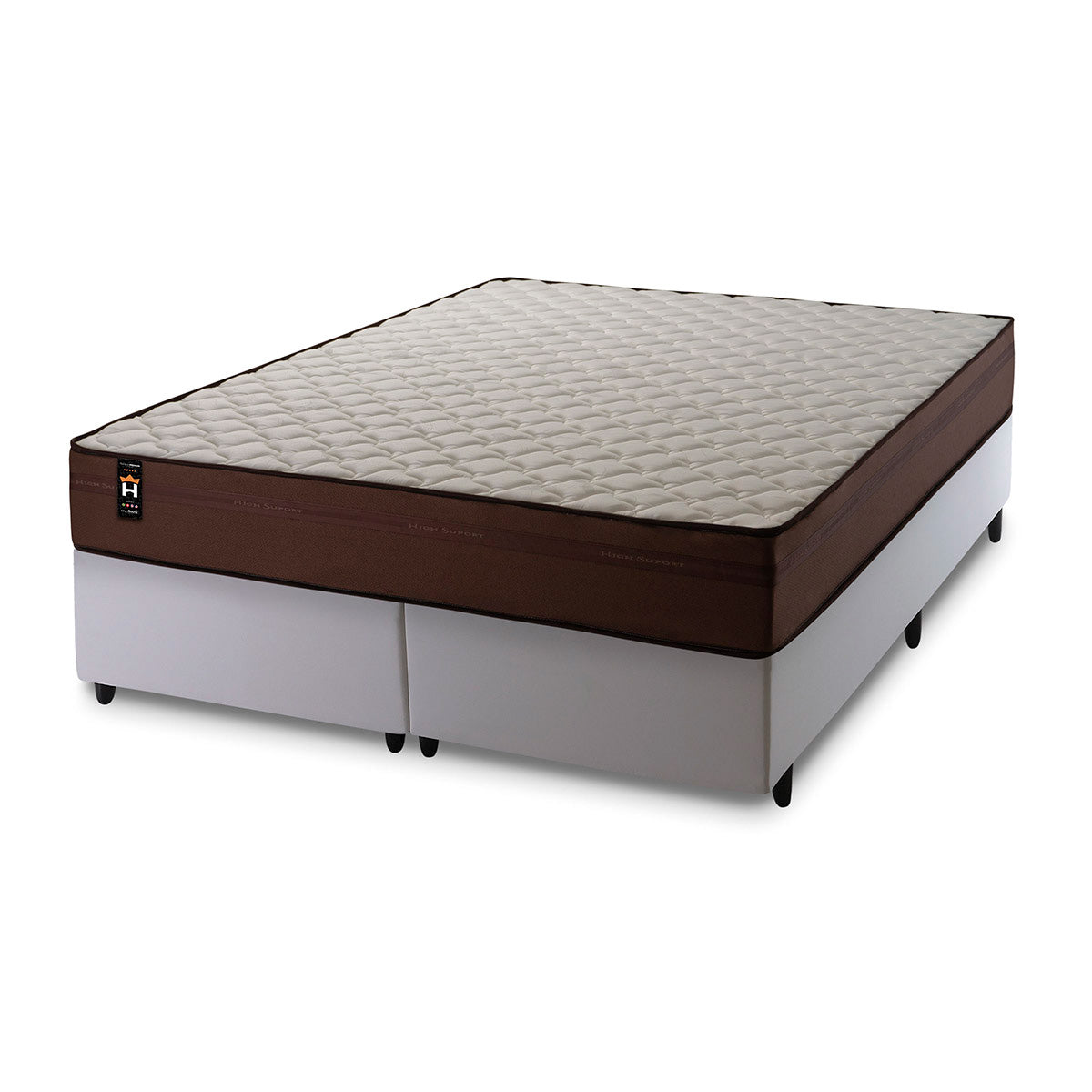Cama Box Atlanta Espuma King 193x203 Marrom King House