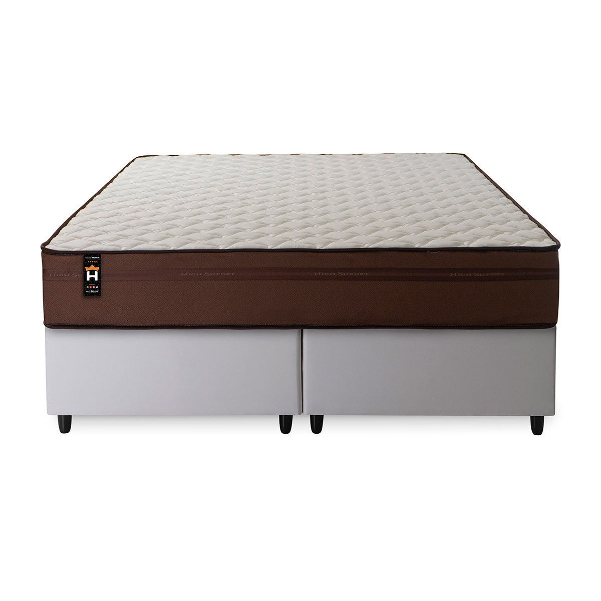 Cama Box Atlanta Espuma King 193x203 Marrom King House