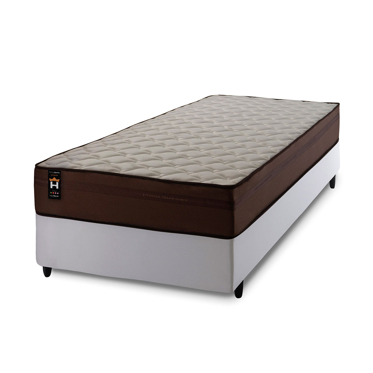 Cama Box Espuma Atlanta Solteiro 88x188 Marrom King House