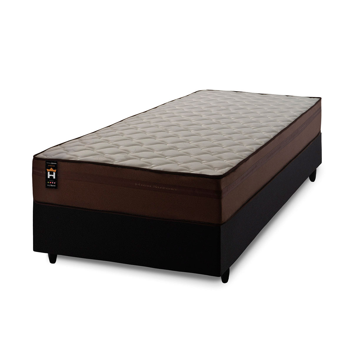 Cama Box Espuma Atlanta Solteiro 88x188 Marrom King House