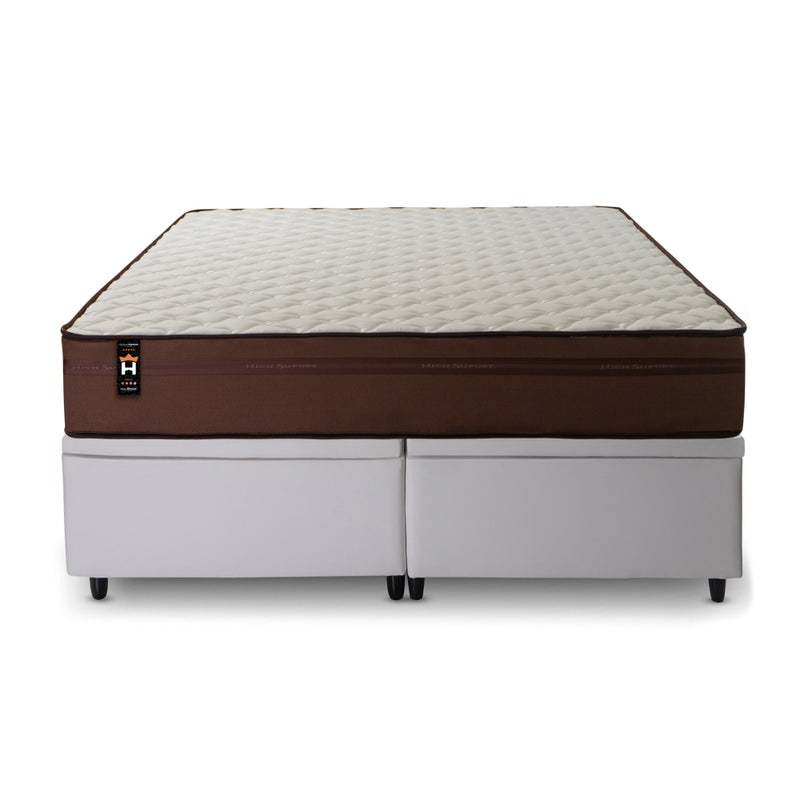 Cama Box Baú Atlanta Espuma D45 193x203 Marrom King House