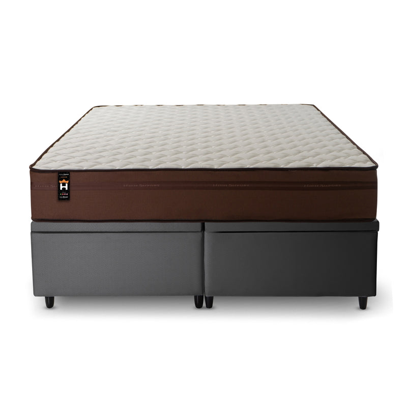 Cama Box Baú Atlanta Espuma D45 158x198 Cinza King House