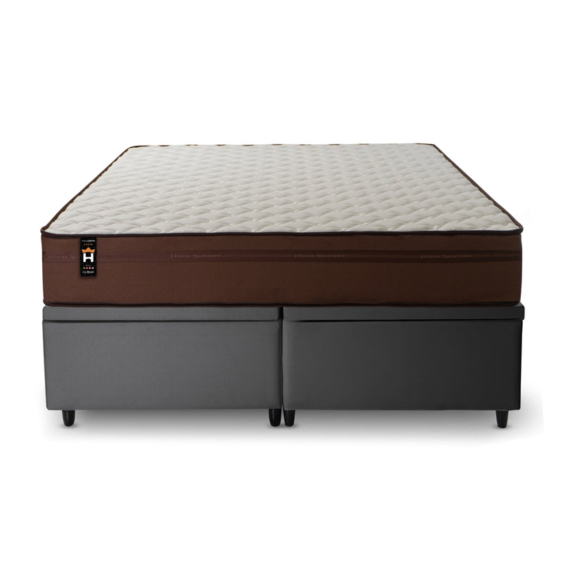 Cama Box Baú Atlanta Espuma D45 193x203 Marrom King House
